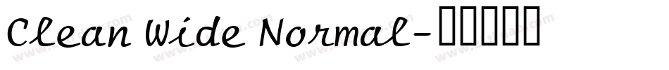 Clean Wide Normal字体转换